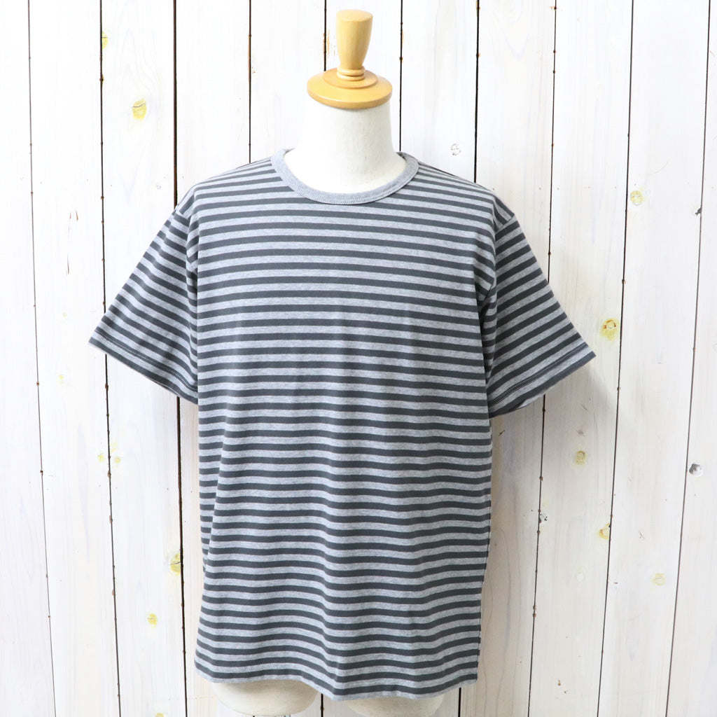 【SALE40%OFF】nanamica : COOLMAX Stripe Jersey Tee (Mix Gray/Gray)