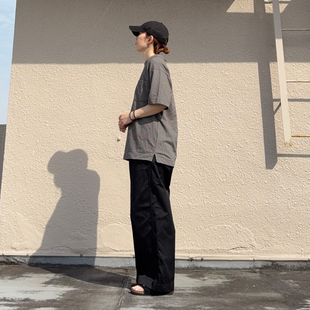 【SALE30%OFF】nanamica : Micro Stripe Pocket Tee (Black/Gray)