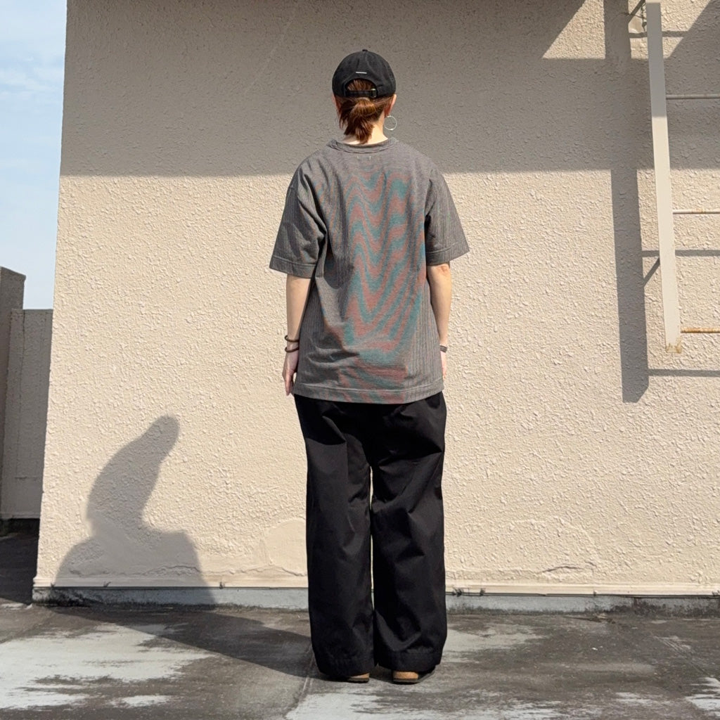 【SALE30%OFF】nanamica : Micro Stripe Pocket Tee (Black/Gray)