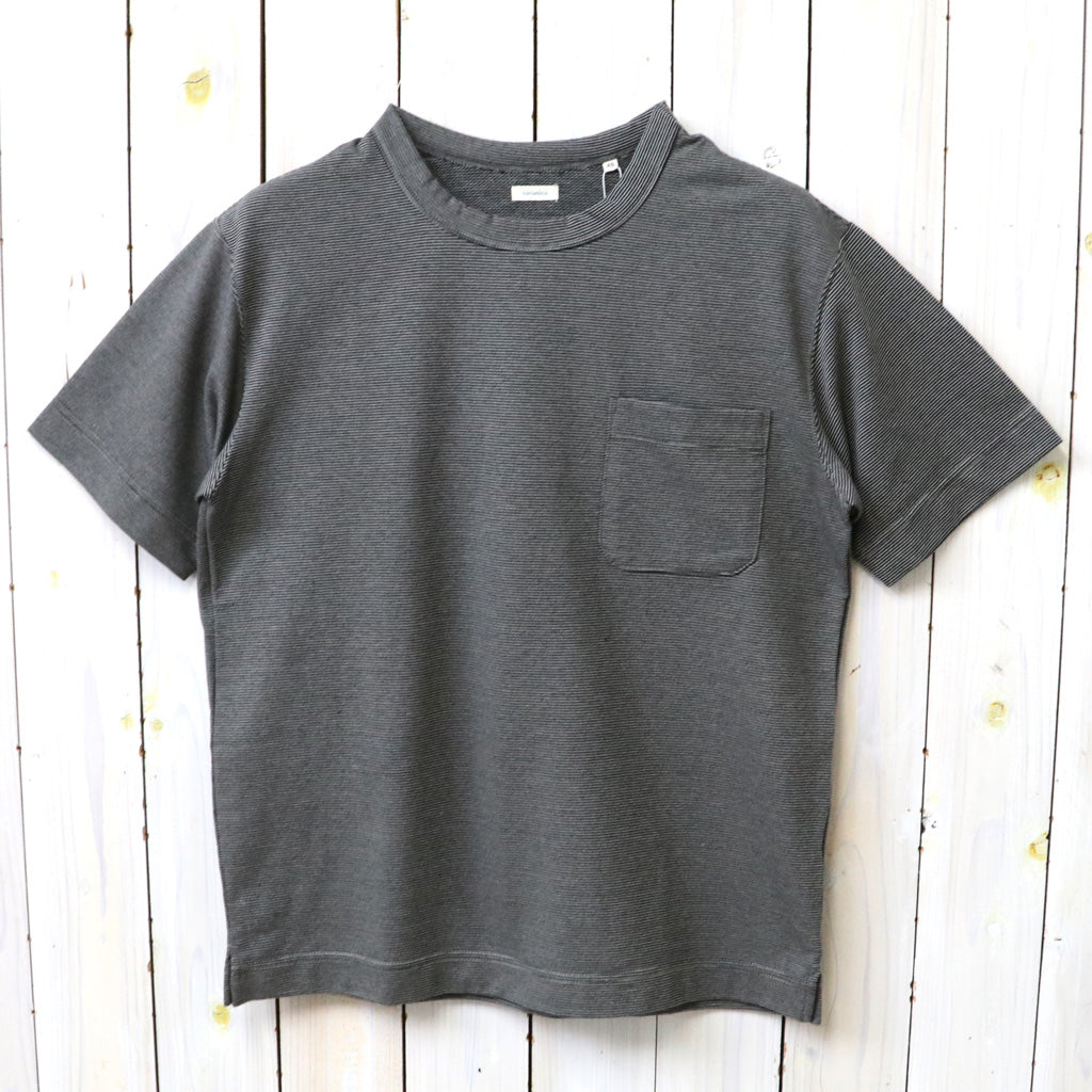 【SALE30%OFF】nanamica : Micro Stripe Pocket Tee (Black/Gray)
