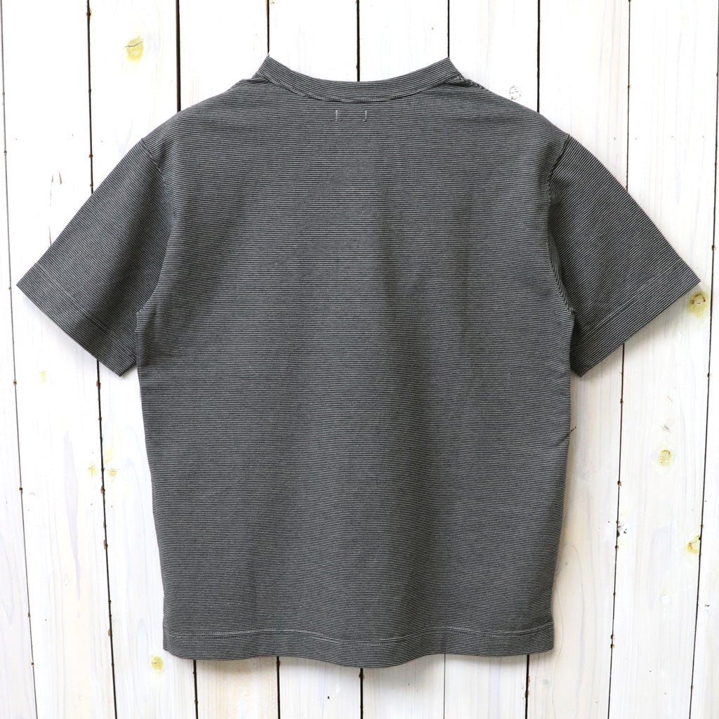 【SALE30%OFF】nanamica : Micro Stripe Pocket Tee (Black/Gray)