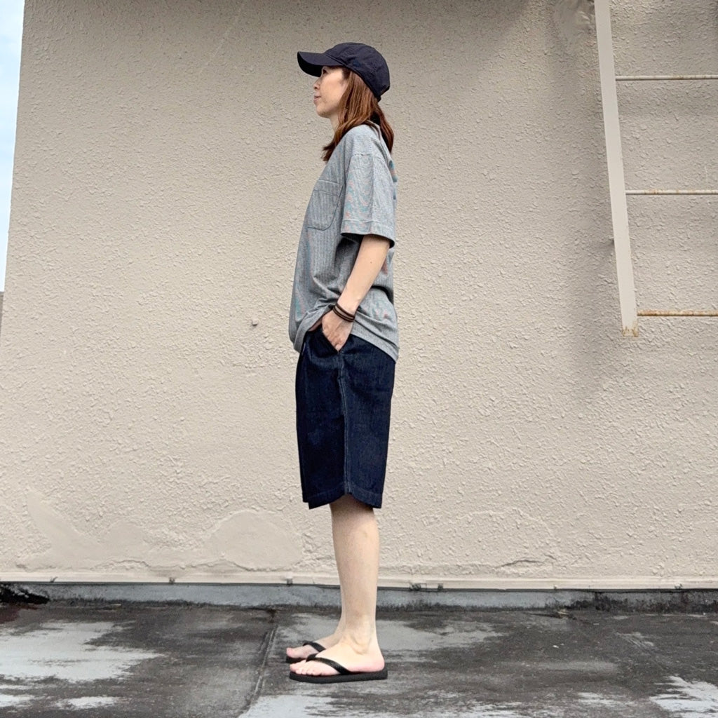 【SALE30%OFF】nanamica : Micro Stripe Pocket Tee (Navy/White)