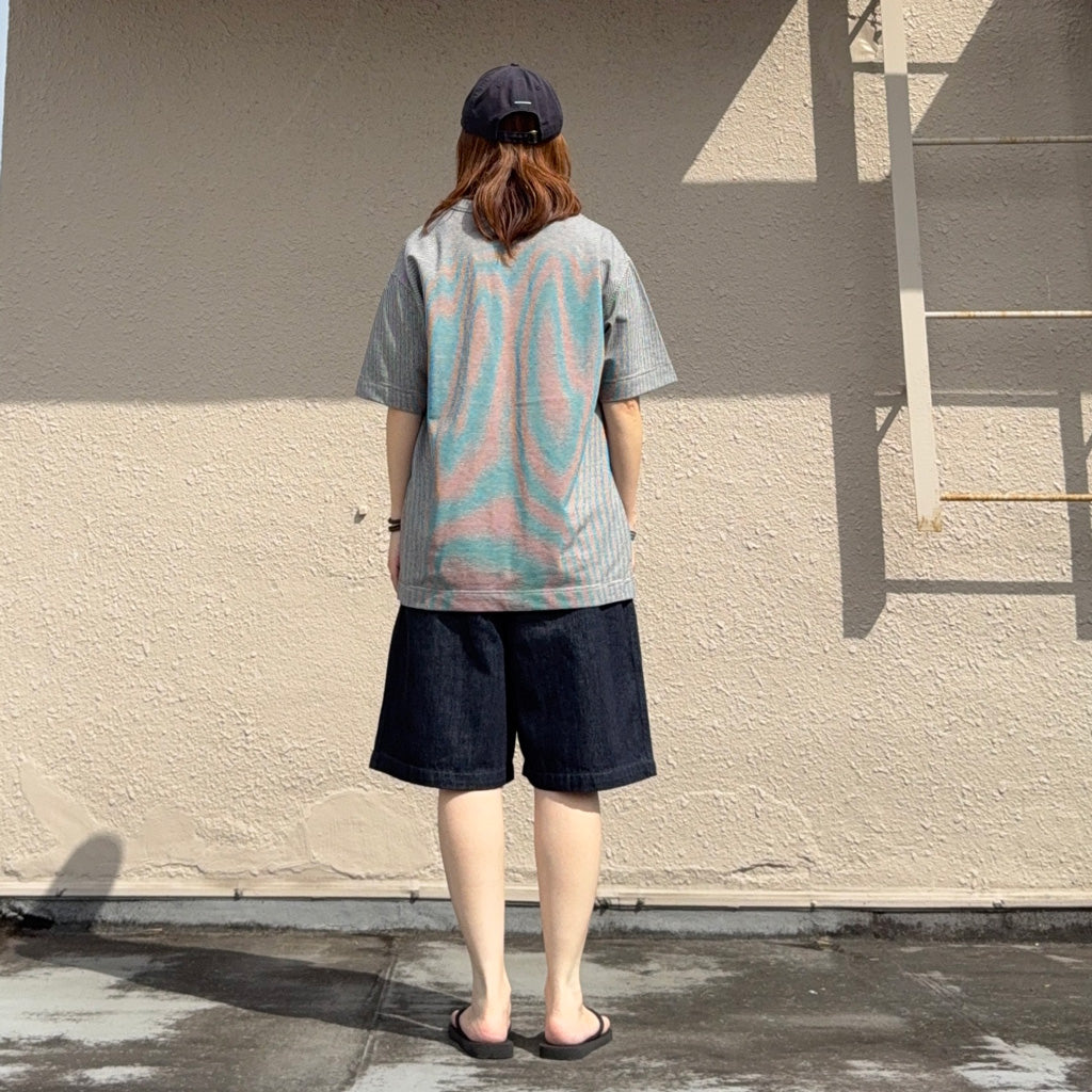 【SALE30%OFF】nanamica : Micro Stripe Pocket Tee (Navy/White)