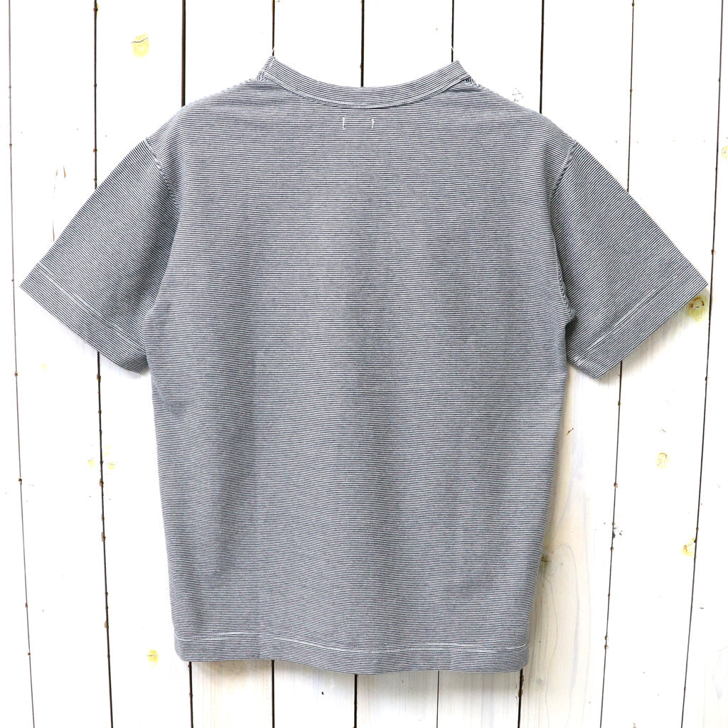 【SALE30%OFF】nanamica : Micro Stripe Pocket Tee (Navy/White)