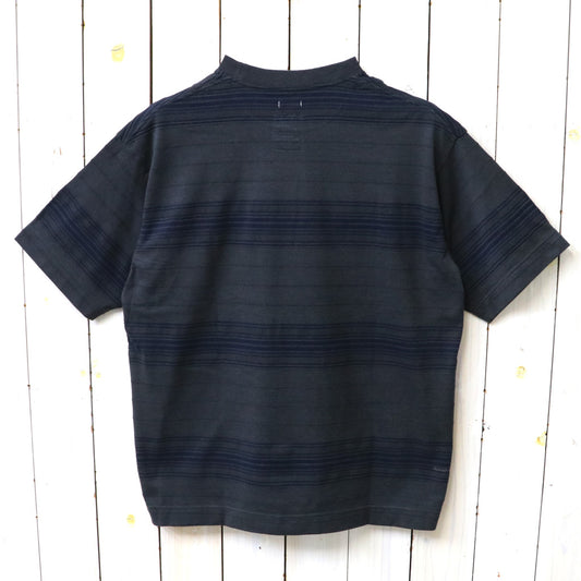 nanamica : Stripe Tee (Charcoal)
