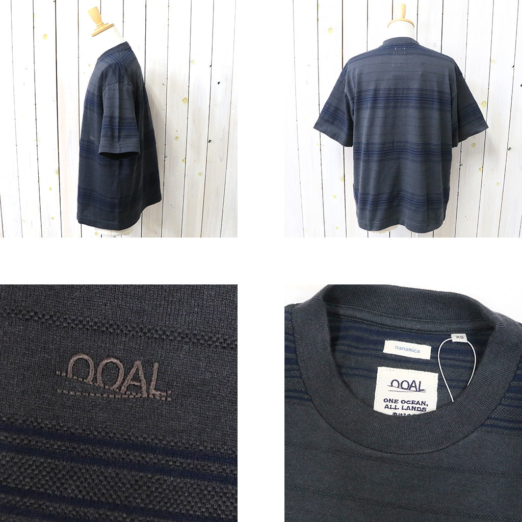 【SALE30%OFF】nanamica : Stripe Tee (Charcoal)