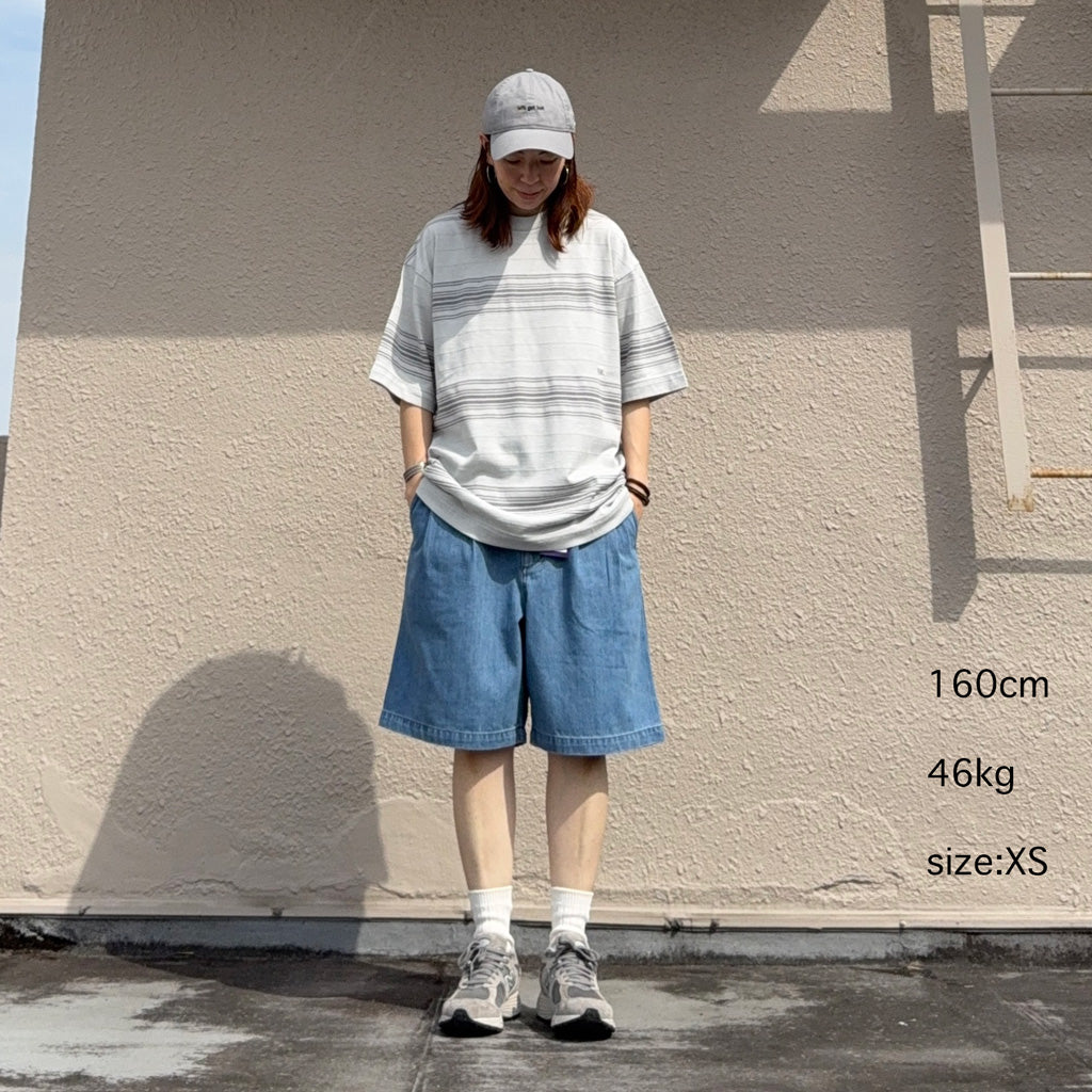 【SALE30%OFF】nanamica : Stripe Tee (Light Gray)