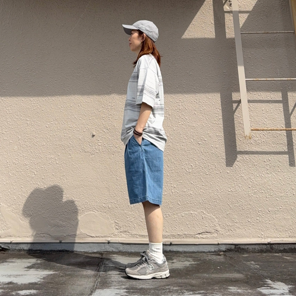 【SALE30%OFF】nanamica : Stripe Tee (Light Gray)