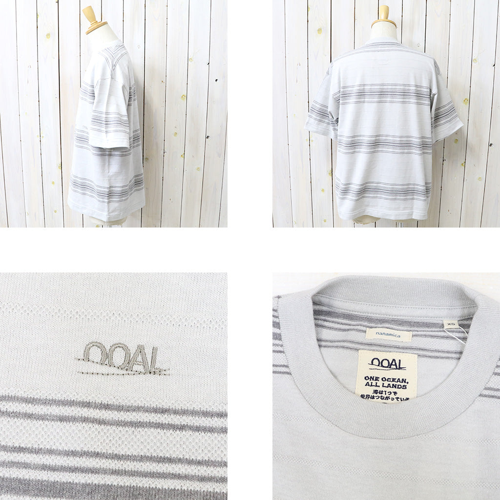 【SALE30%OFF】nanamica : Stripe Tee (Light Gray)
