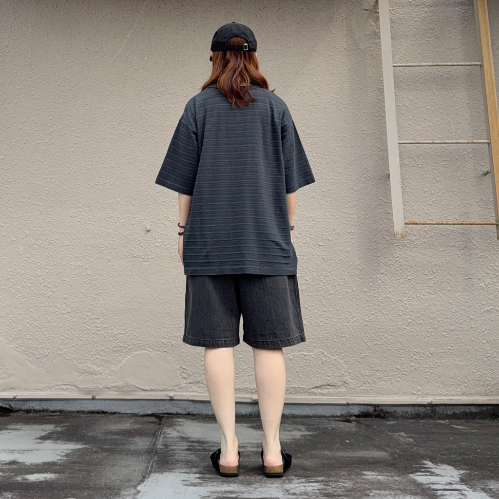 THE NORTH FACE PURPLE LABEL : Garment Dyed Jacquard Field Tee (Asphalt Gray)