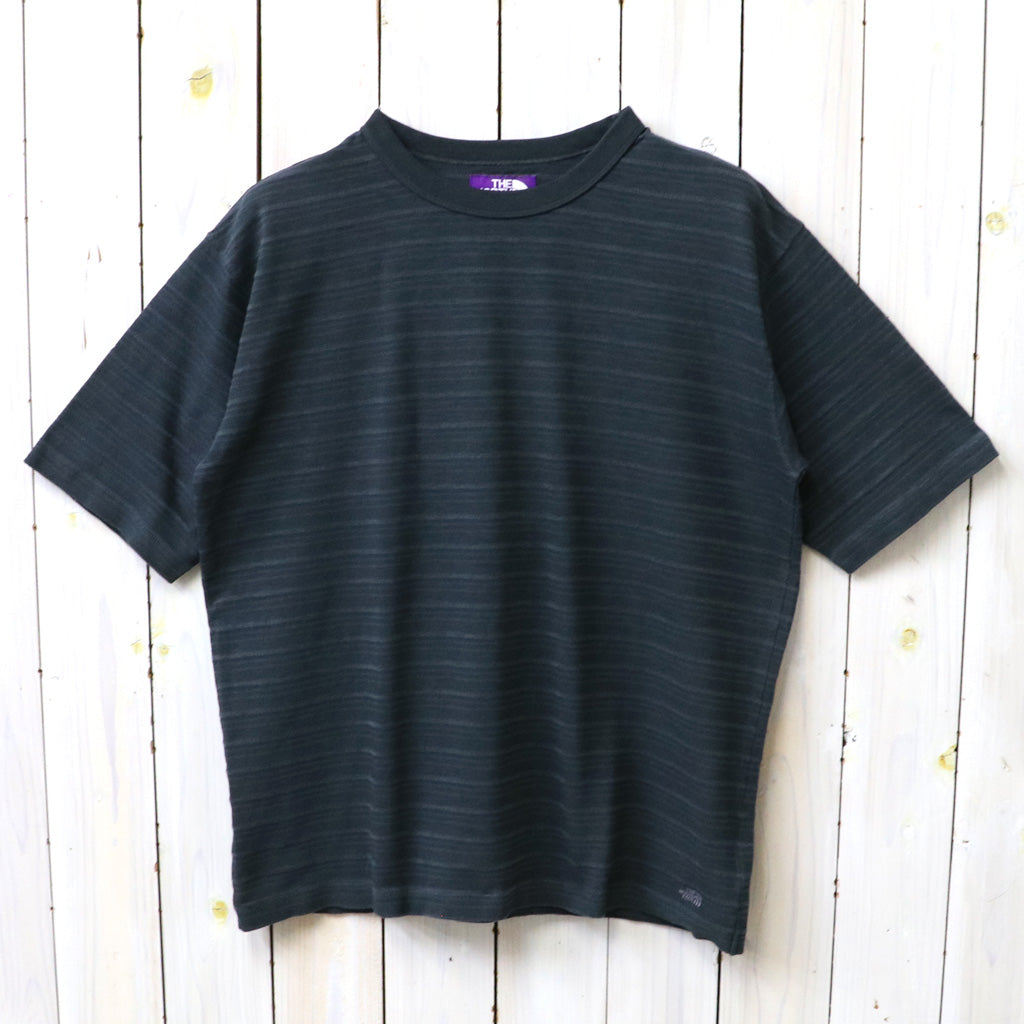THE NORTH FACE PURPLE LABEL : Garment Dyed Jacquard Field Tee (Asphalt Gray)