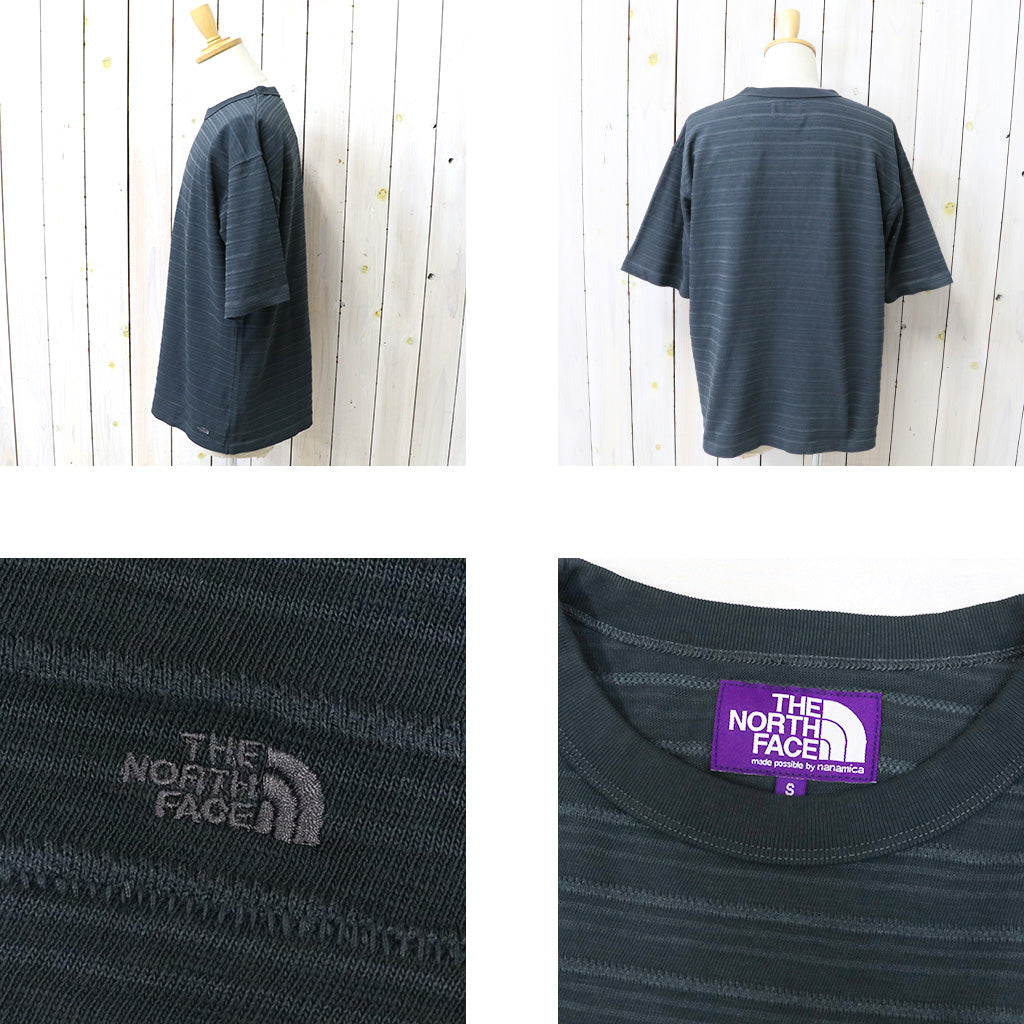 THE NORTH FACE PURPLE LABEL : Garment Dyed Jacquard Field Tee (Asphalt Gray)