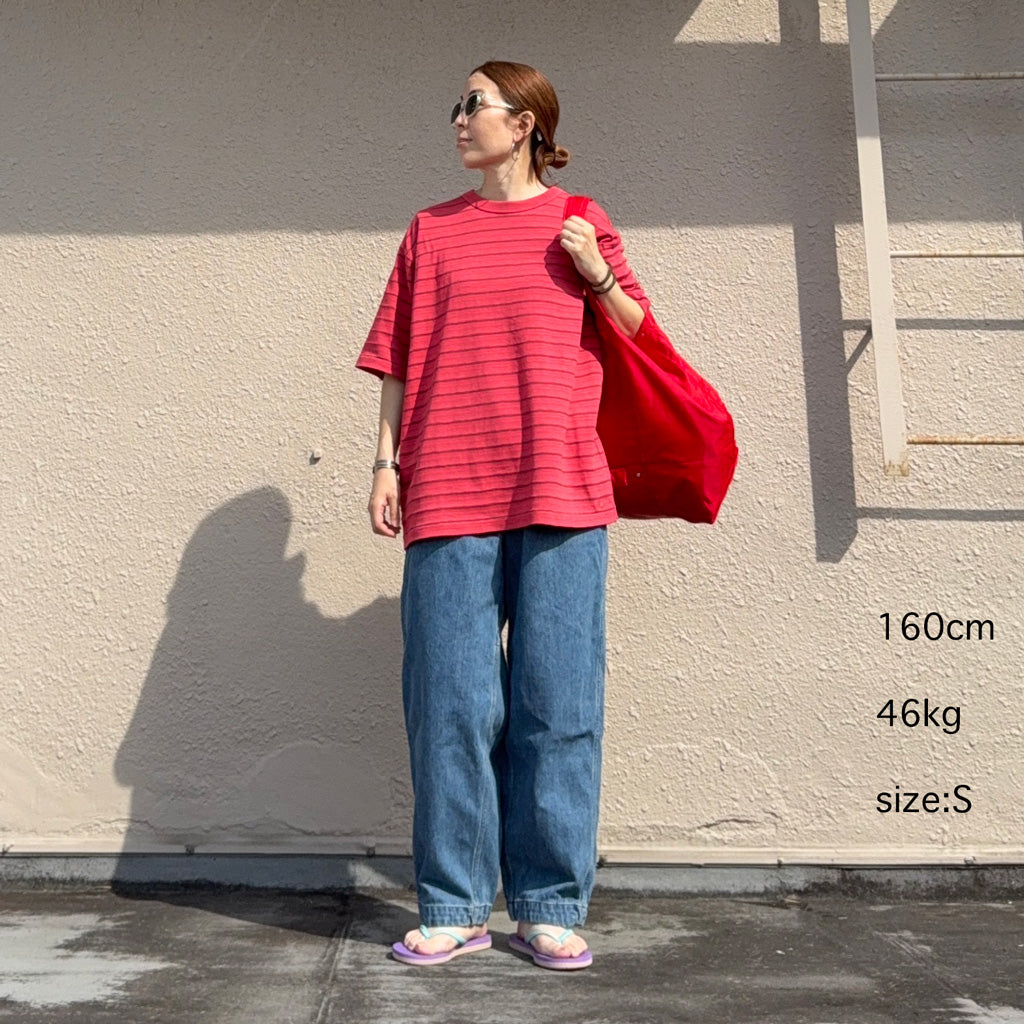THE NORTH FACE PURPLE LABEL : Garment Dyed Jacquard Field Tee (Red)