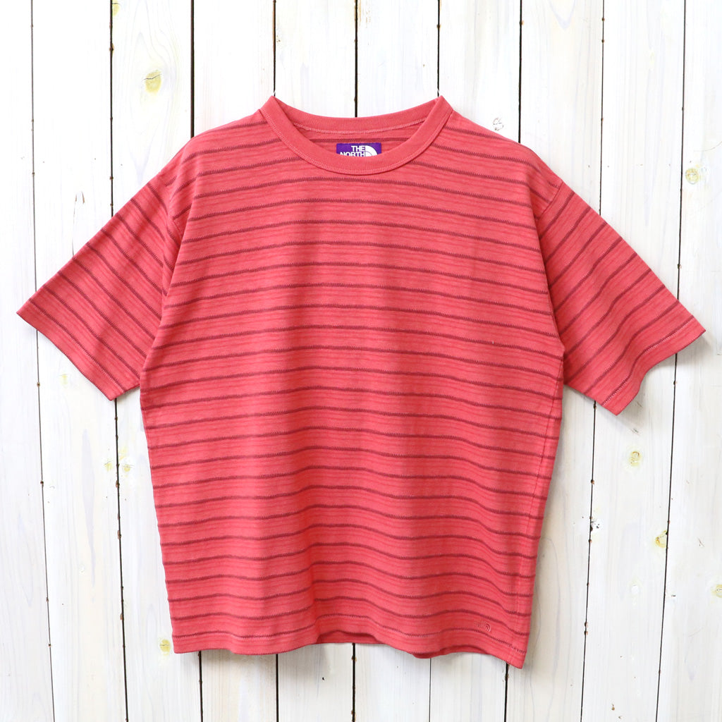 THE NORTH FACE PURPLE LABEL : Garment Dyed Jacquard Field Tee (Red)