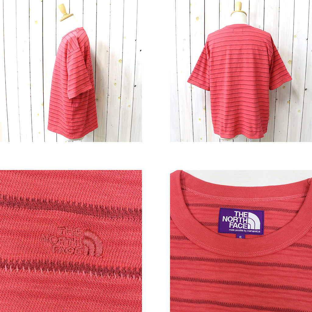 THE NORTH FACE PURPLE LABEL : Garment Dyed Jacquard Field Tee (Red)