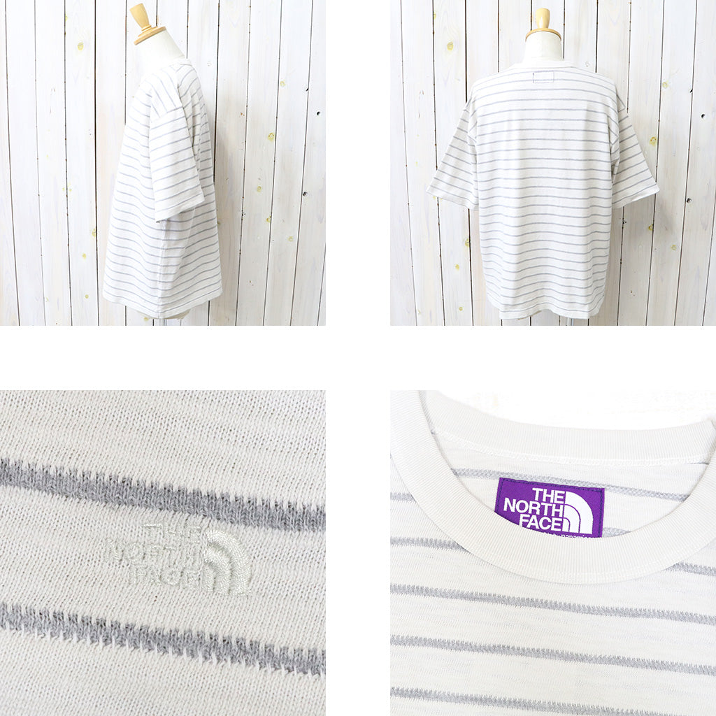 THE NORTH FACE PURPLE LABEL : Garment Dyed Jacquard Field Tee (Stone)