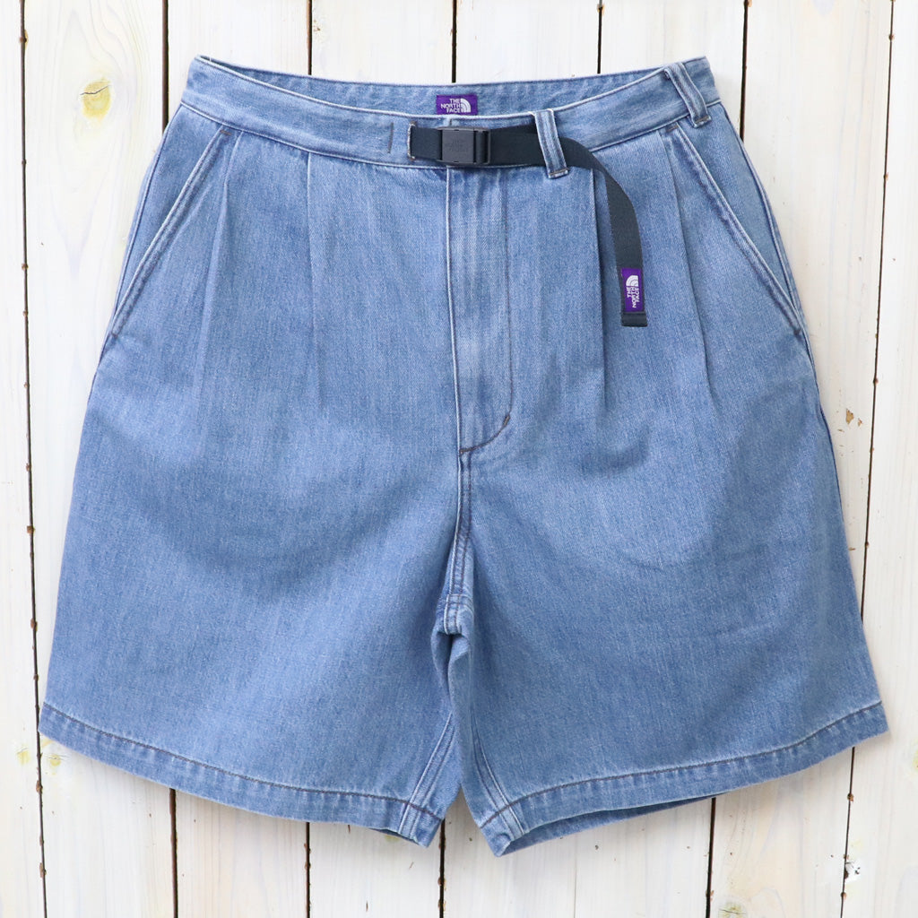 THE NORTH FACE PURPLE LABEL : Denim Tuck Field Shorts (Indigo Bleach)