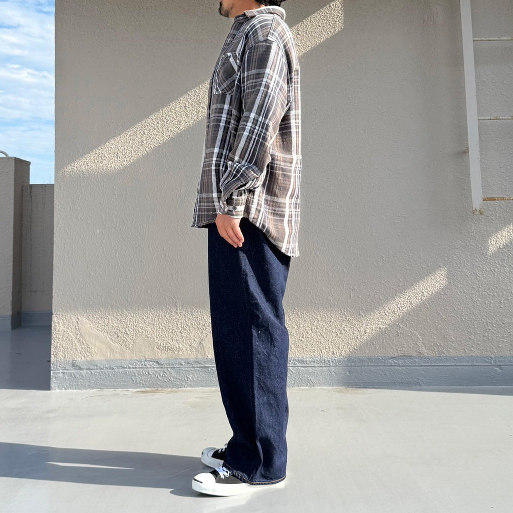 THE NORTH FACE PURPLE LABEL : Flannel Plaid Field Shirt (Asphalt Gray)