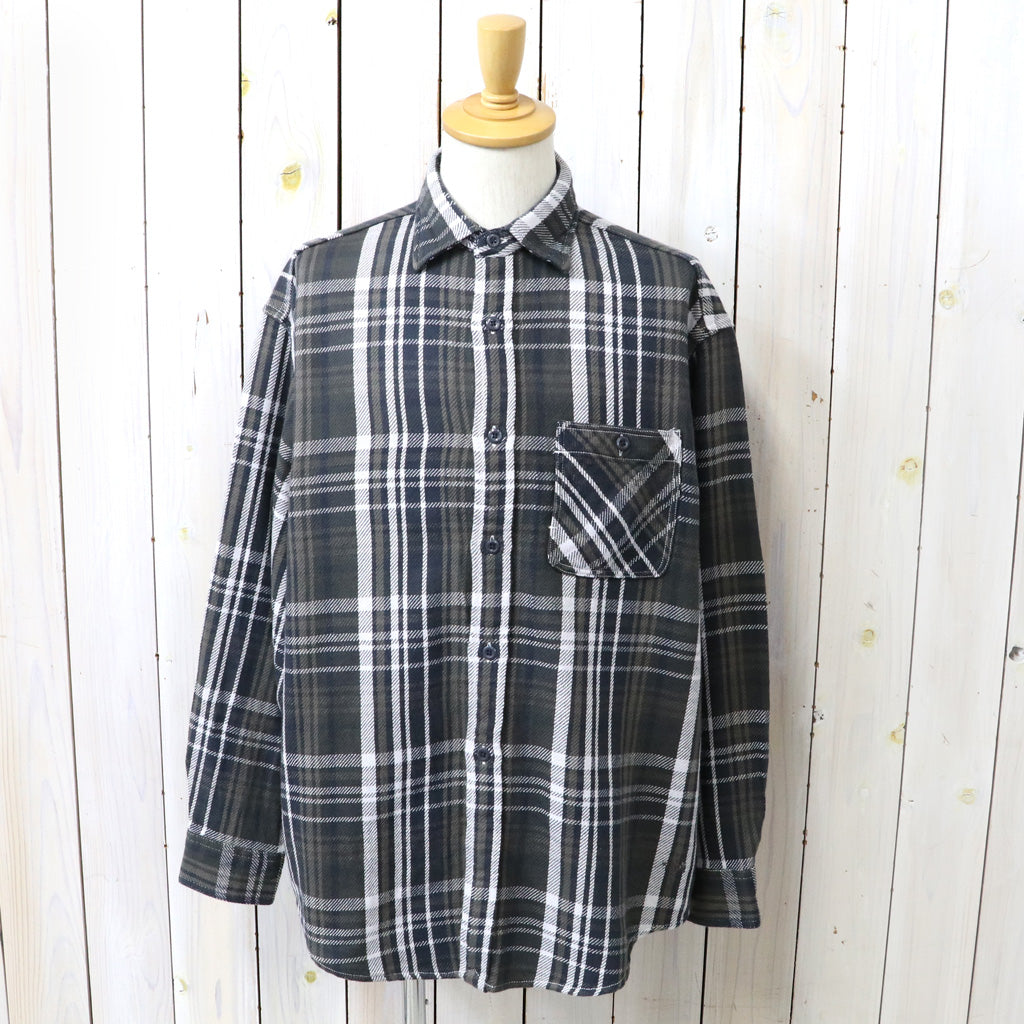 THE NORTH FACE PURPLE LABEL : Flannel Plaid Field Shirt (Asphalt Gray)