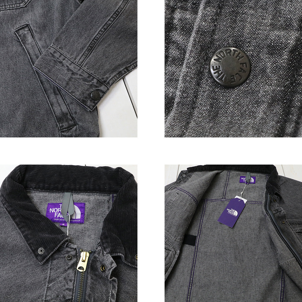 THE NORTH FACE PURPLE LABEL : Linen Cotton Denim Field Jacket (Gray)