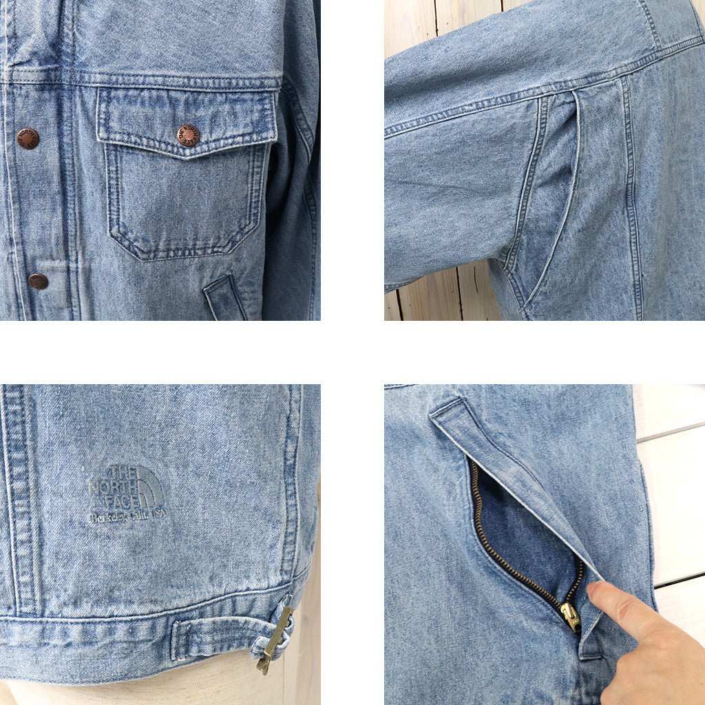 THE NORTH FACE PURPLE LABEL : Linen Cotton Denim Field Jacket (Indigo Bleach)
