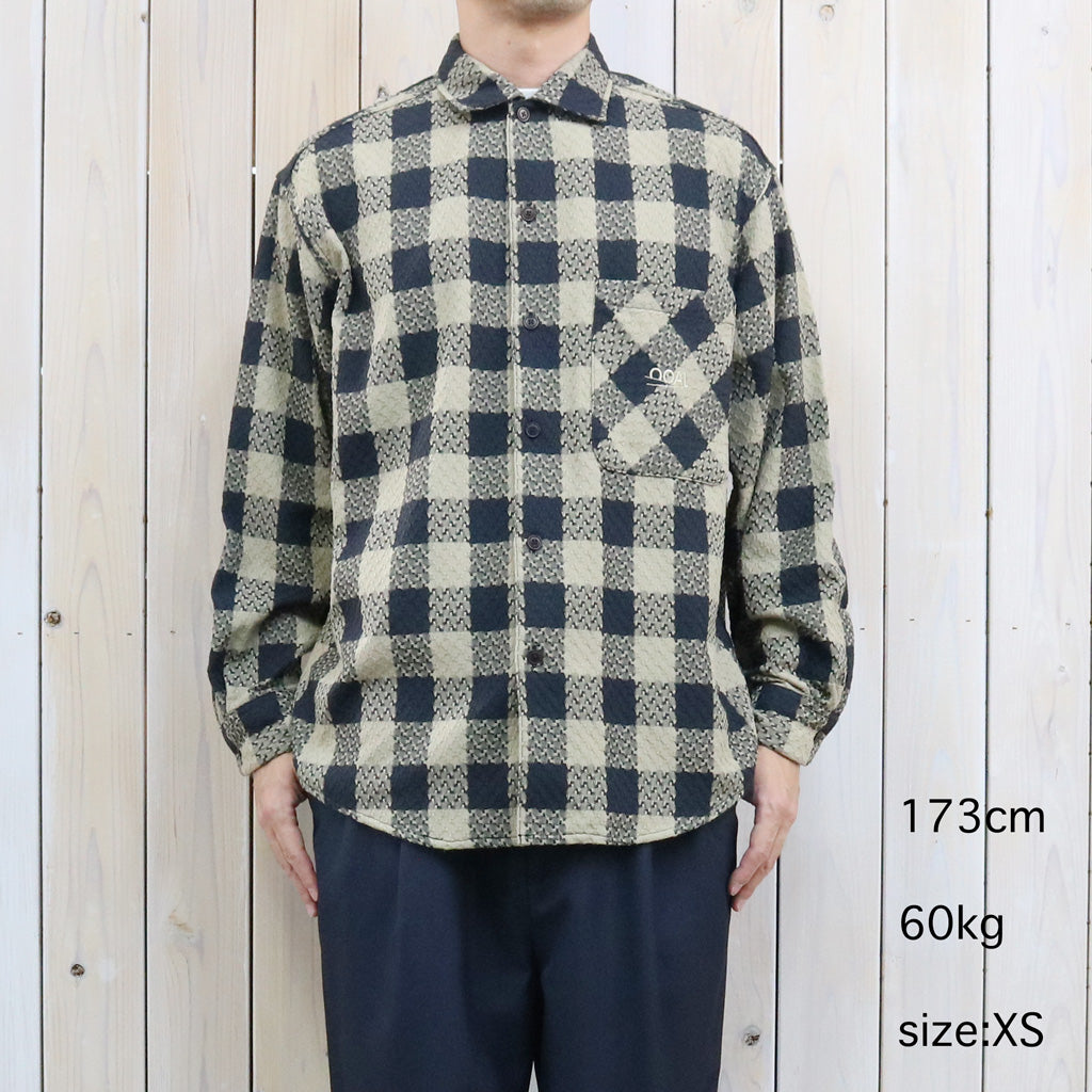nanamica : OOAL Block Check Jacquard Shirt (Beige)
