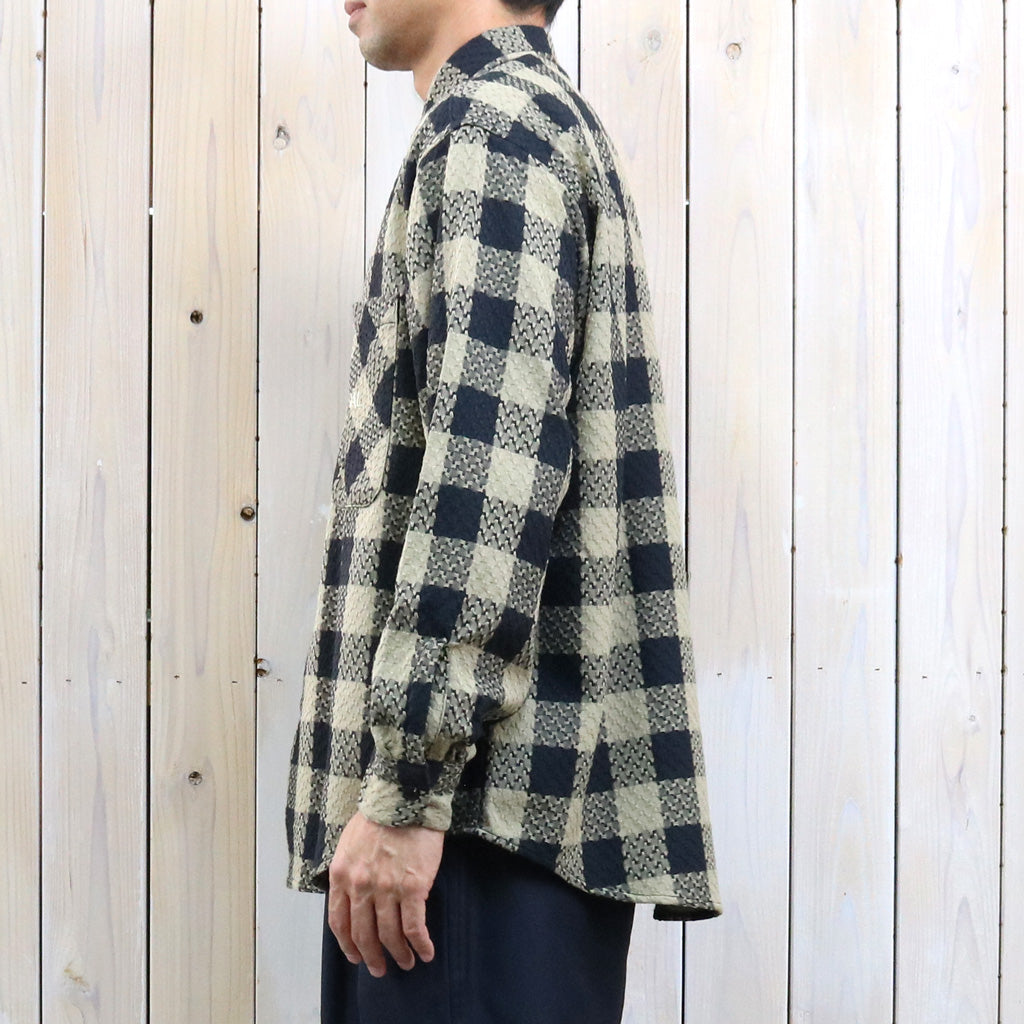 nanamica : OOAL Block Check Jacquard Shirt (Beige)