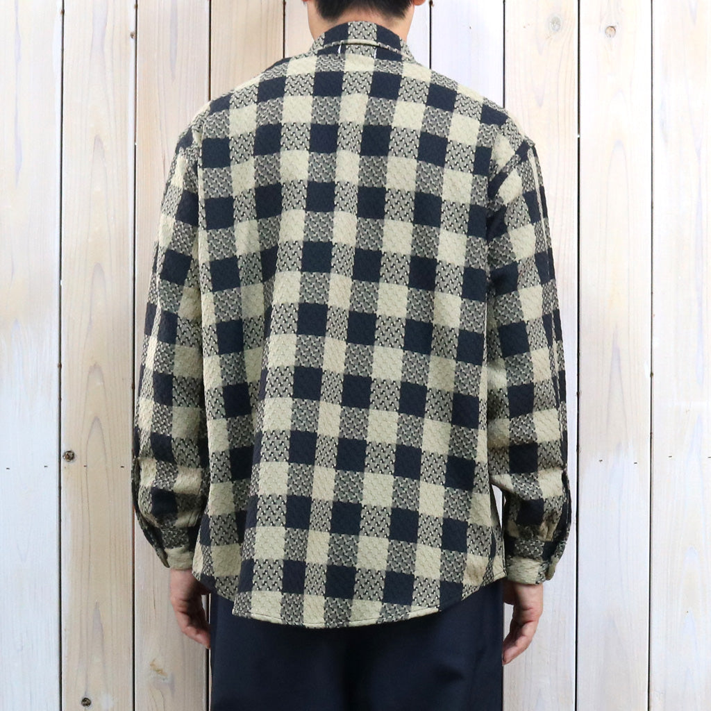 nanamica : OOAL Block Check Jacquard Shirt (Beige)