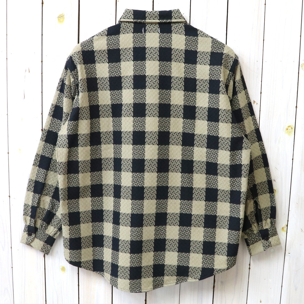 nanamica : OOAL Block Check Jacquard Shirt (Beige)