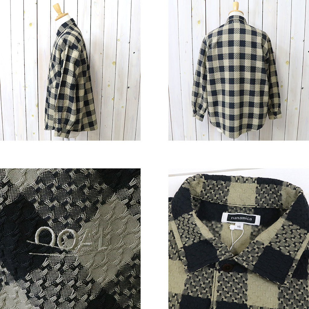 nanamica : OOAL Block Check Jacquard Shirt (Beige)