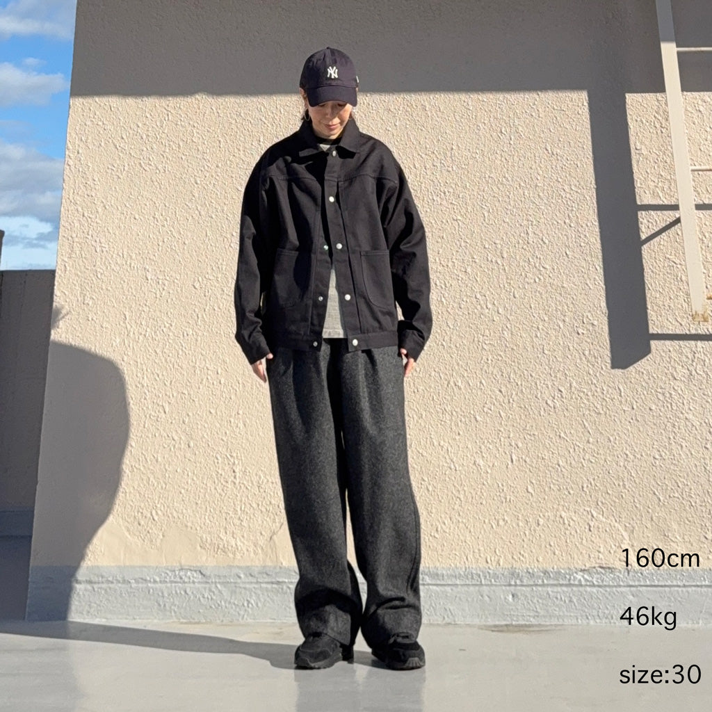 nanamica : Wool Nylon Melton Pants (Charcoal)