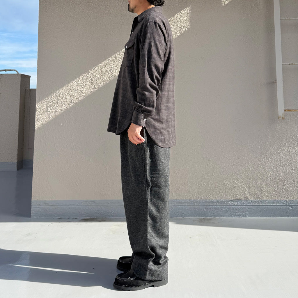 nanamica : Wool Nylon Melton Pants (Charcoal)