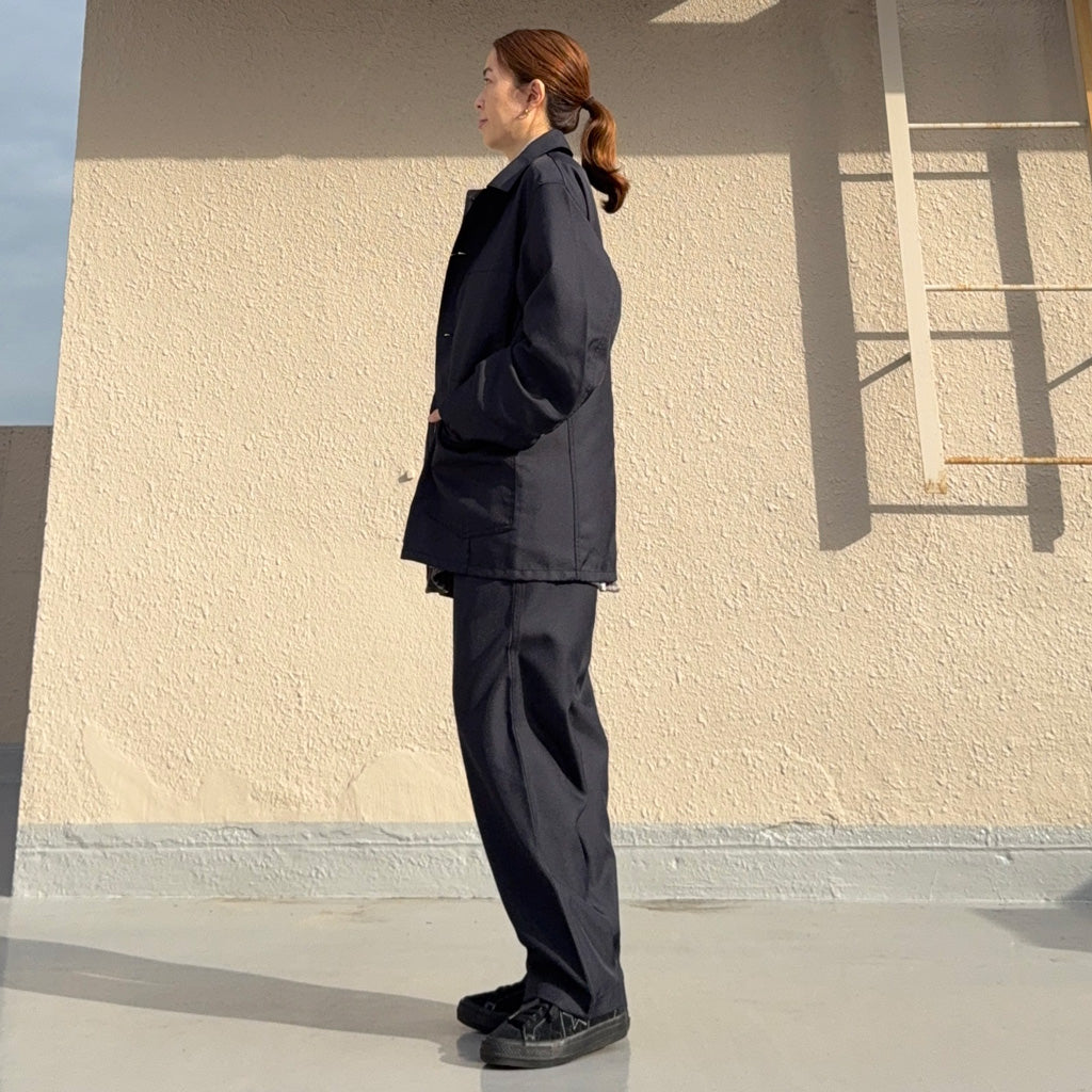 nanamica : Polyester Twill Coverall Jacket (Dark Navy)