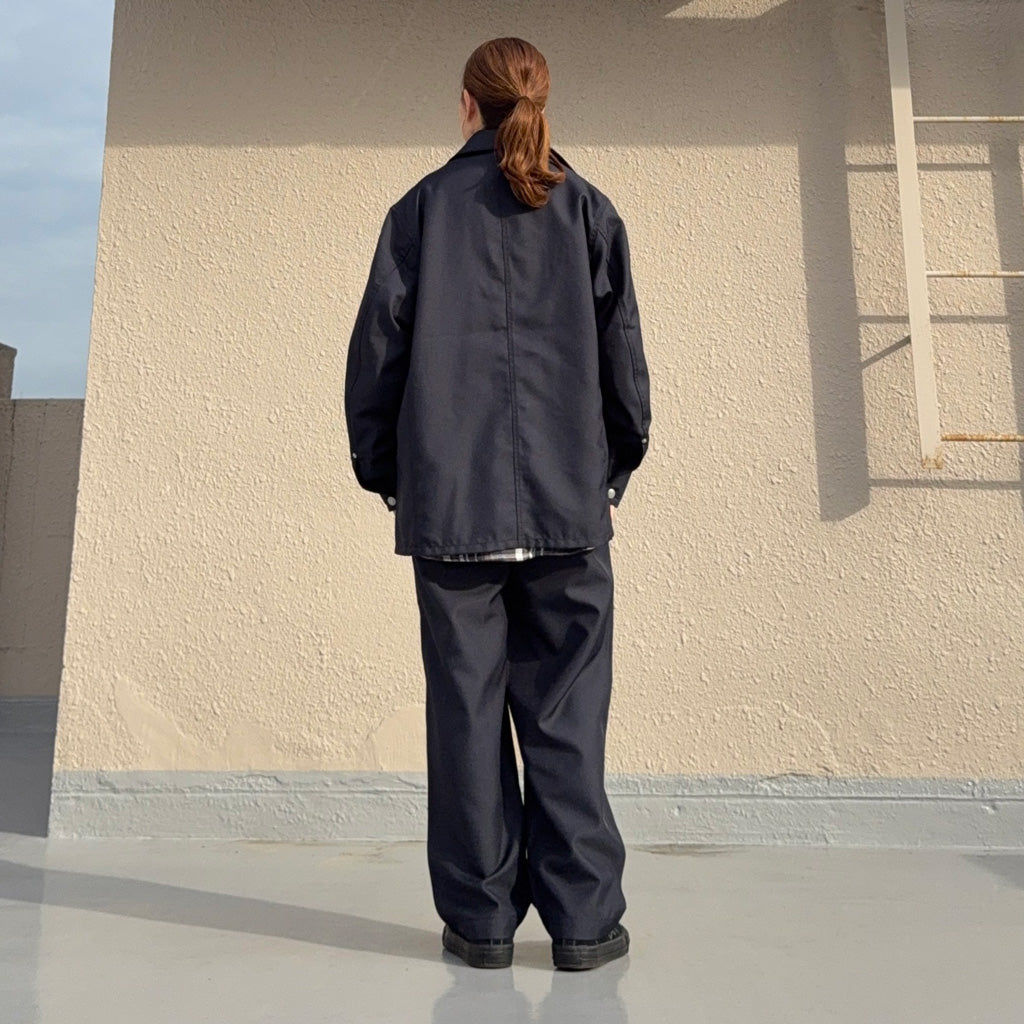 nanamica : Polyester Twill Coverall Jacket (Dark Navy)