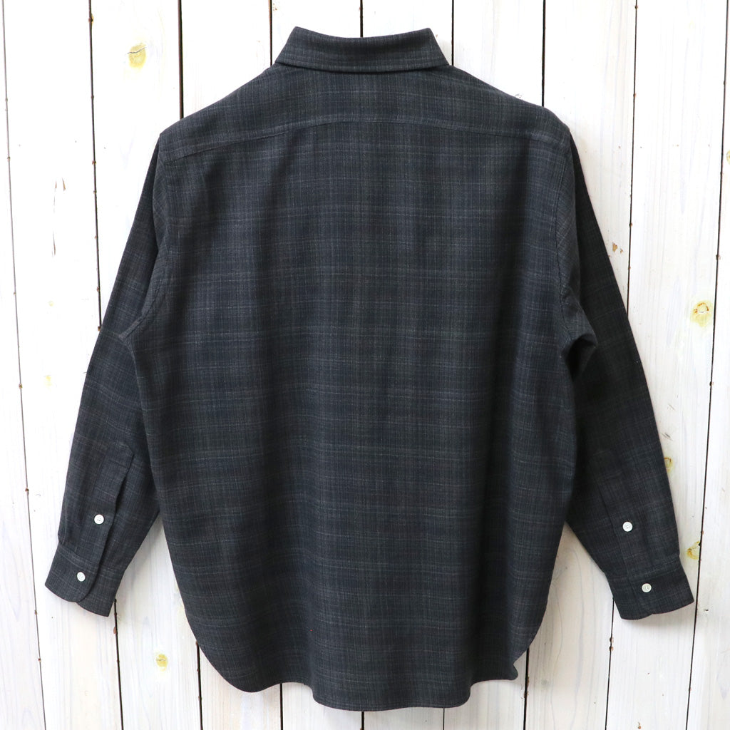 nanamica : Regular Collar Wool Plaid Shirt