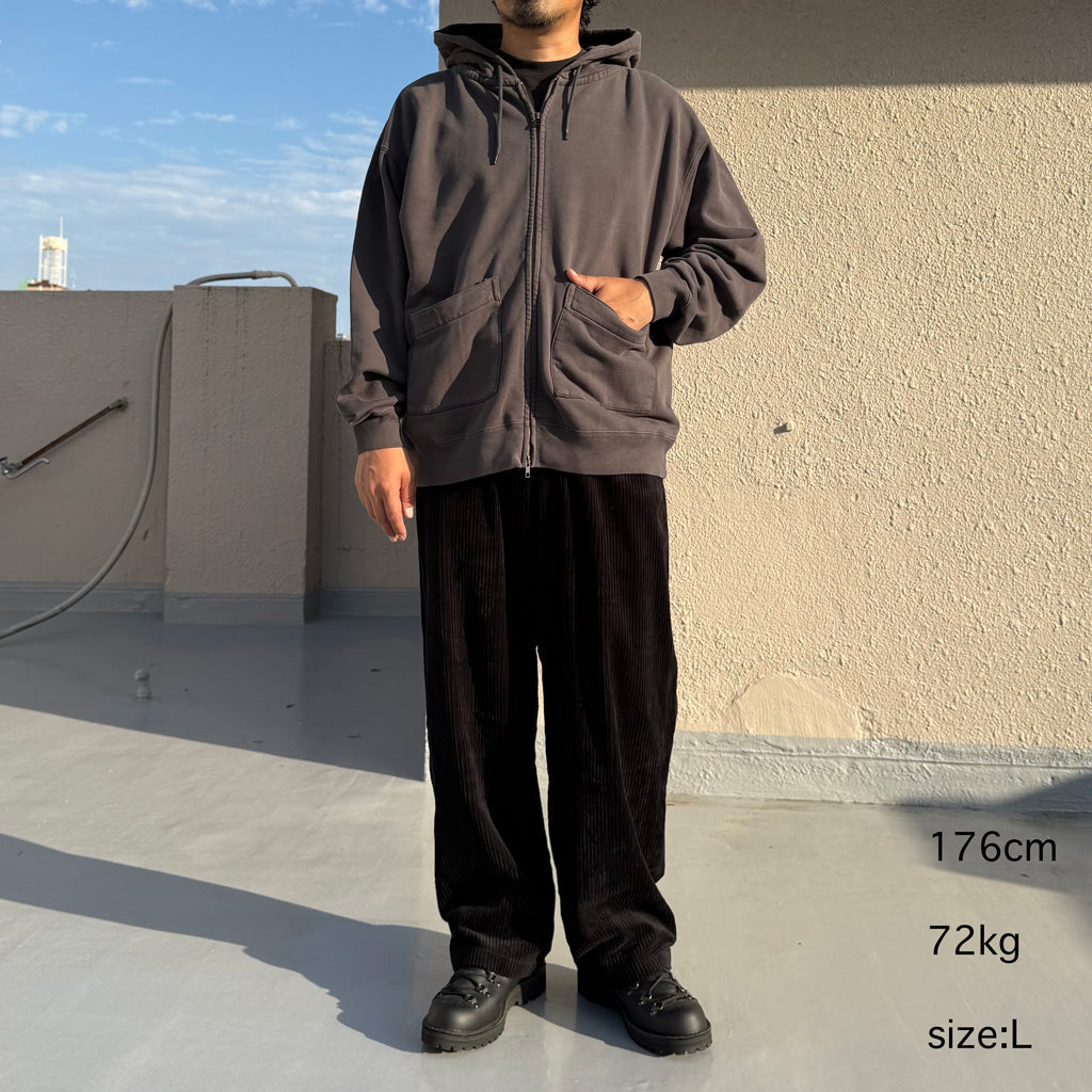 THE NORTH FACE PURPLE LABEL : Garment Dyed Field Zip Up Hoodie (Asphalt Gray)