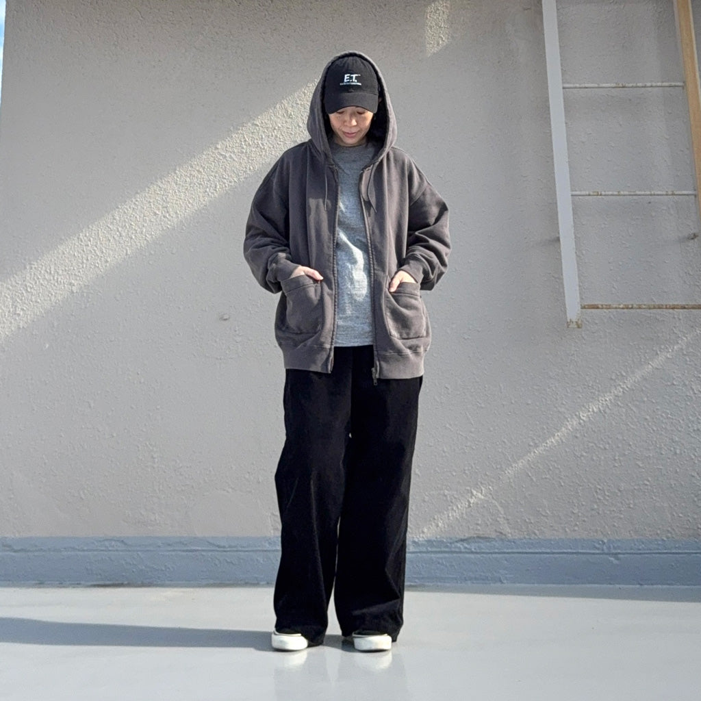 THE NORTH FACE PURPLE LABEL : Garment Dyed Field Zip Up Hoodie (Asphalt Gray)