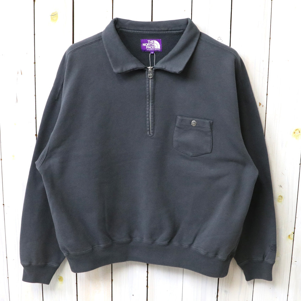 THE NORTH FACE PURPLE LABEL : Garment Dyed Field Half Zip Sweatshirts (Asphalt Gray)