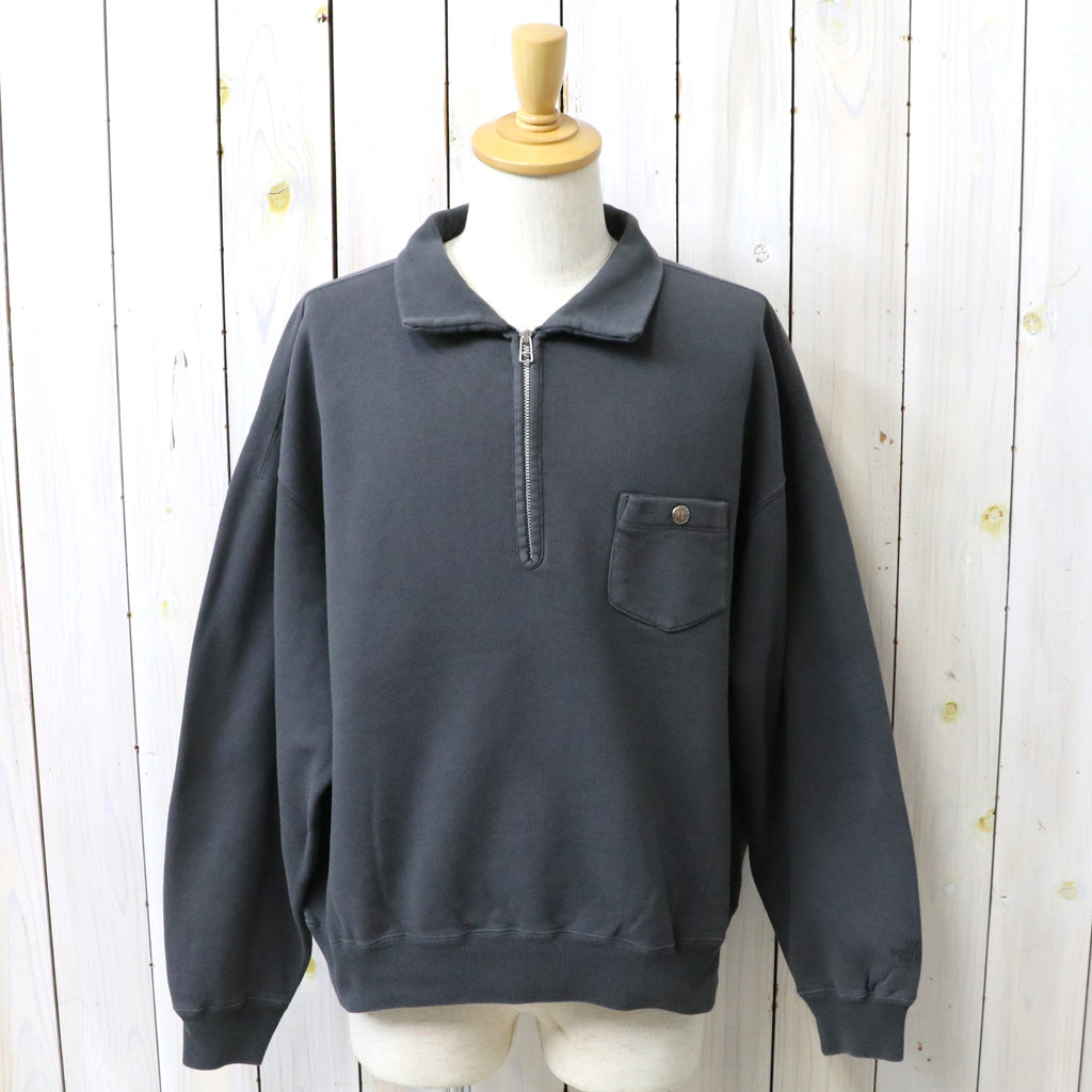 THE NORTH FACE PURPLE LABEL : Garment Dyed Field Half Zip Sweatshirts (Asphalt Gray)