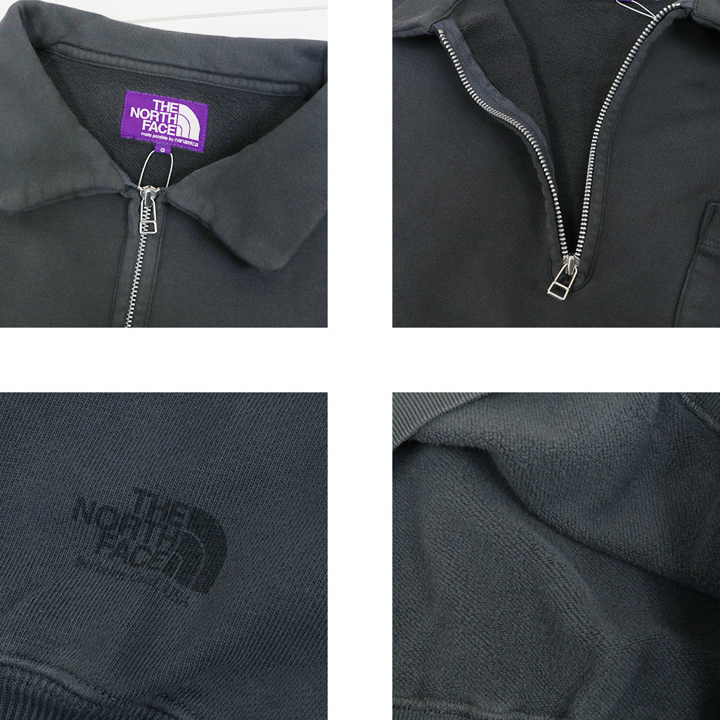 THE NORTH FACE PURPLE LABEL : Garment Dyed Field Half Zip Sweatshirts (Asphalt Gray)