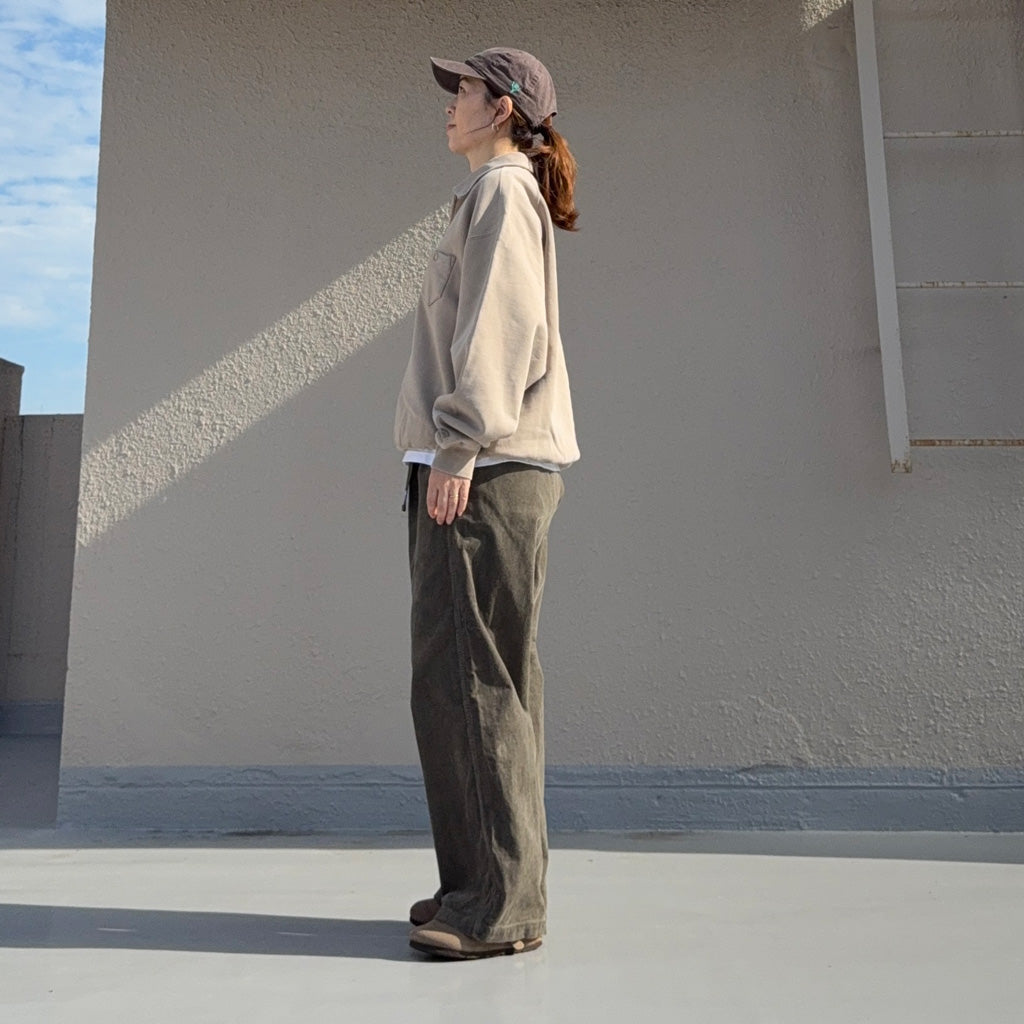 THE NORTH FACE PURPLE LABEL : Garment Dyed Field Half Zip Sweatshirts (Beige)