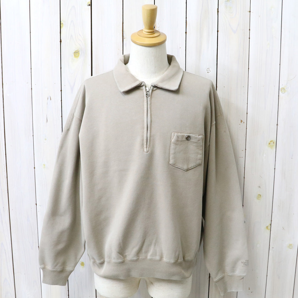 THE NORTH FACE PURPLE LABEL : Garment Dyed Field Half Zip Sweatshirts (Beige)