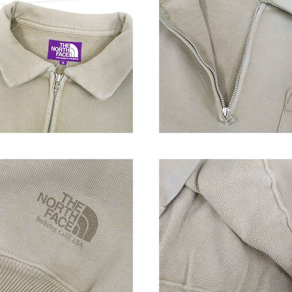 THE NORTH FACE PURPLE LABEL : Garment Dyed Field Half Zip Sweatshirts (Beige)