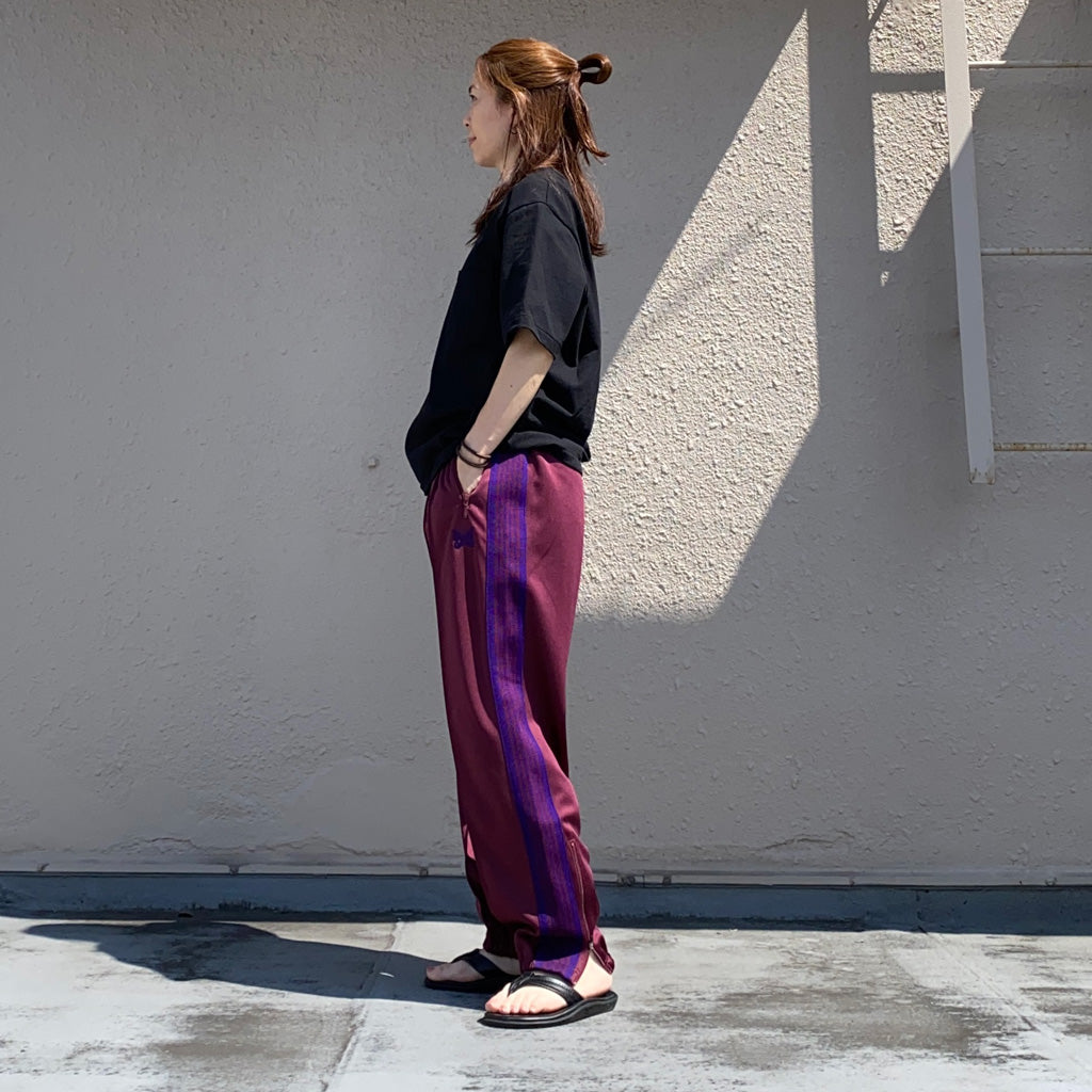 【SALE30%OFF】Needles『Zipped Track Pant-Poly Smooth』(Wine)