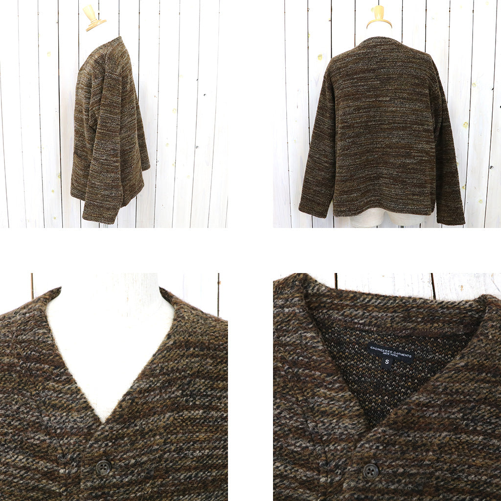 ENGINEERED GARMENTS『Knit Cardigan-Poly Wool Melange Knit』(Brown)