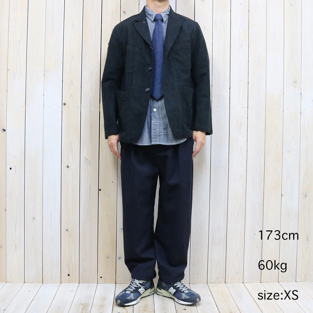 ENGINEERED GARMENTS : Bedford Jacket-Cotton Moleskin (Black)