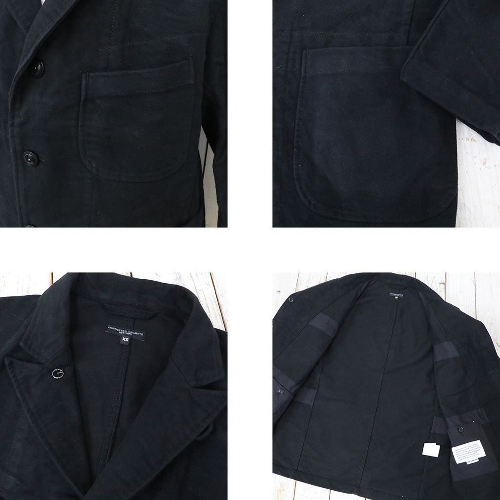 ENGINEERED GARMENTS : Bedford Jacket-Cotton Moleskin (Black)