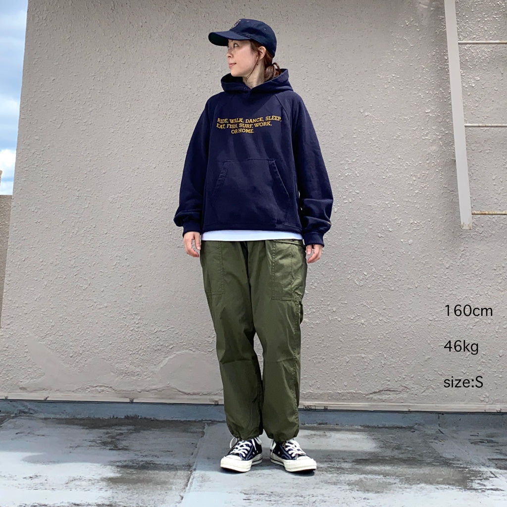 ENGINEERED GARMENTS : Raglan Hoodie-Ride (Navy)