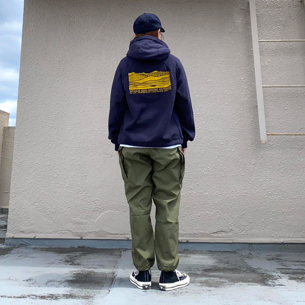 ENGINEERED GARMENTS : Raglan Hoodie-Ride (Navy)