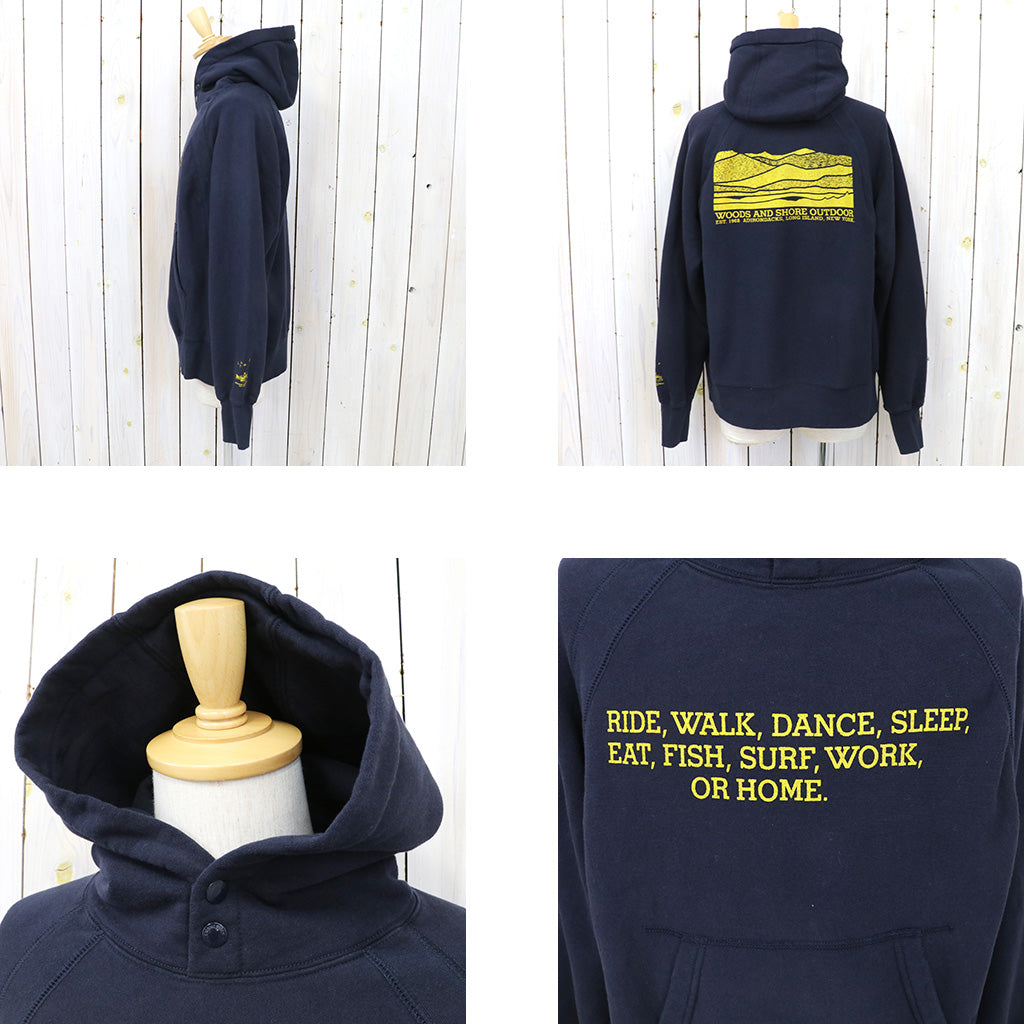 ENGINEERED GARMENTS : Raglan Hoodie-Ride (Navy)